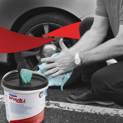 WypAll® Wischtücher - Grün /90 tücher - 6 Buckets  x 90 Sheets | Karton (6 Spendereimer)
