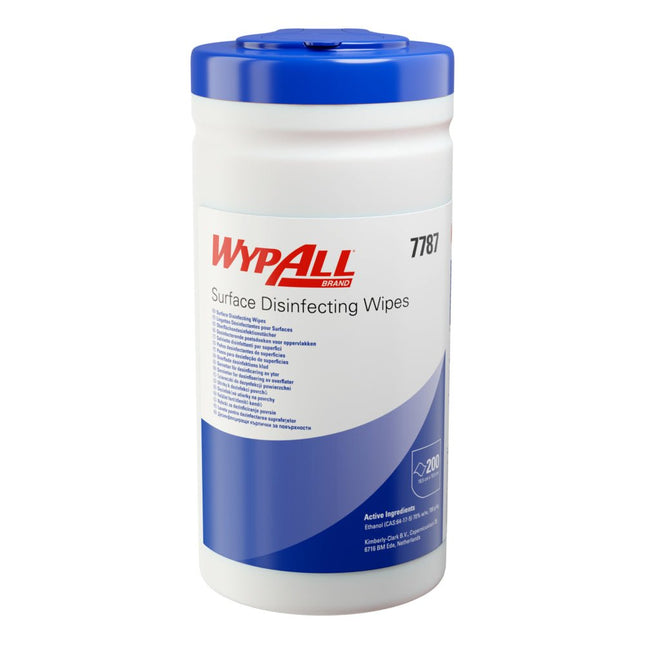 WypAll® Flächendesinfektionstücher - Spendereimer / Weiß /200 - 10 Tubs  x 200 Sheets | Karton (10 Eimer)