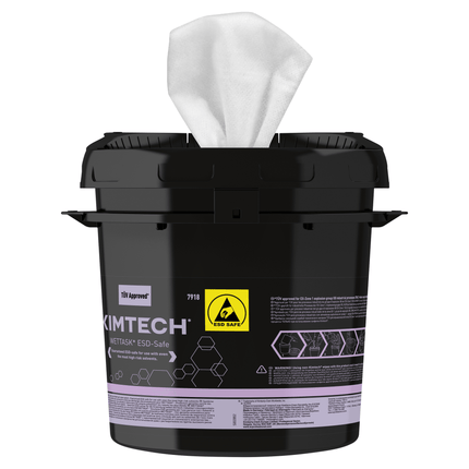 Kimtech® WETTASK* ESD Rollen Wischtuch Spender - Spendereimer / Schwarz - | Karton (4 Eimer)