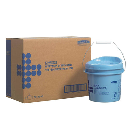 Kimtech® Wettask™ Rollen Wischtuch Spender - Spendereimer / Blau - 4 Buckets | Karton (4 Spendereimer)
