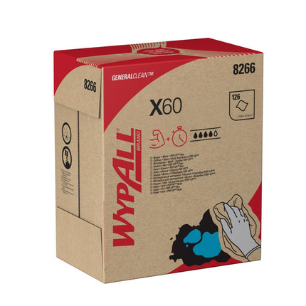 WypAll® X60 Genral Clean - Zupfbox / Weiß - 10 Boxes  x 126 Sheets | Karton (10 Boxen)