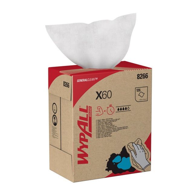 WypAll® X60 Genral Clean - Zupfbox / Weiß - 10 Boxes  x 126 Sheets | Karton (10 Boxen)