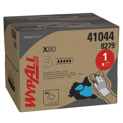 WypAll® X80 PowerClean - BRAG™ Box / Weiß - 1 Brag Box  x 160 Sheets | Karton (1 Box)