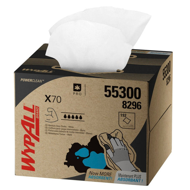 WypAll® X70 PowerClean - BRAG™ Box / Weiß - 1 Brag Box  x 200 Sheets | Karton (1 Box)