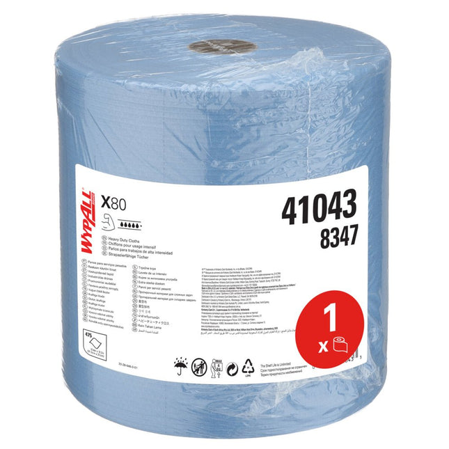 WypAll® X80 PowerClean - Großrolle / 31.00 cm x 31.50 cm