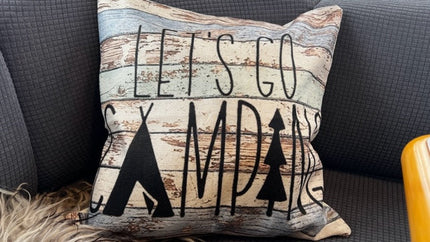 KISSENBEZUG WOHNMOBIL DEKO: Let´s go Camping