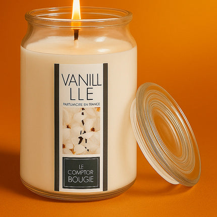 Duftkerze im dekorativen Glas mit Deckel, 510 Gramm, verschiedene Düfte