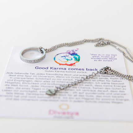 Kette mit Ring | silber | Good Karma comes back