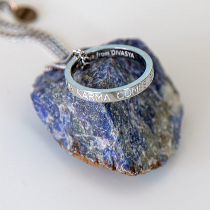 Kette mit Ring | silber | Good Karma comes back