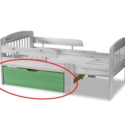 Leo Bettkasten aus massivem Kiefer für mitwachsendes Babybett 105-150-190cm | Bio-Bett aus Kiefernholz