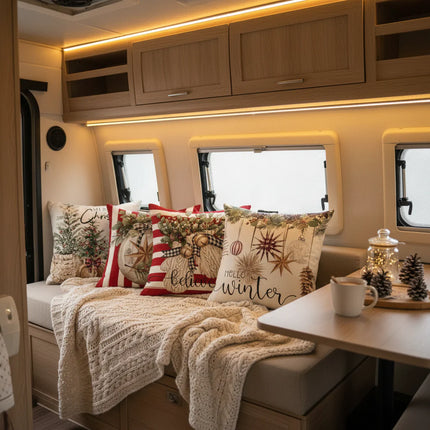 4 x Kissenbezüge Weihnachten Weihnachtsgeschenk Wohnaccessoires