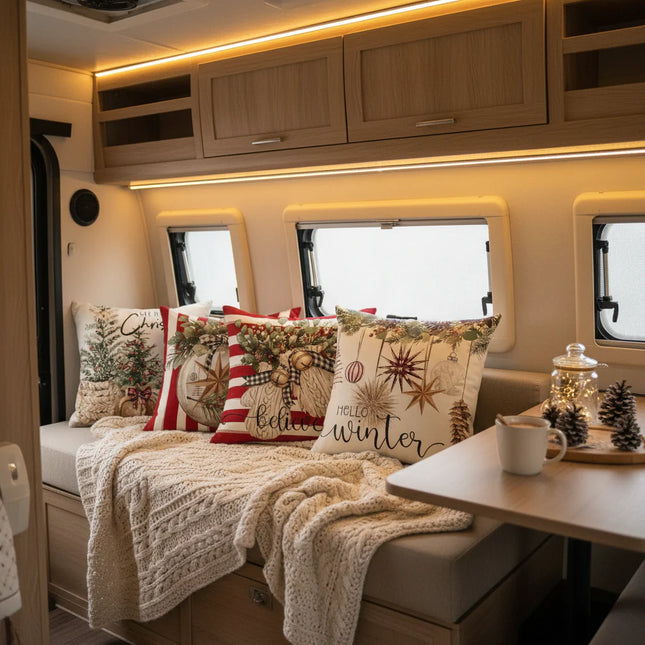 4 x Kissenbezüge Weihnachten Weihnachtsgeschenk Wohnaccessoires