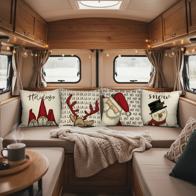 4 x Kissenbezüge Weihnachten Weihnachtsgeschenk Wohnaccessoires