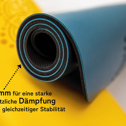 Yoga Knie Pad aus Naturkautschuk, extra breit & lang (64 x 33cm)