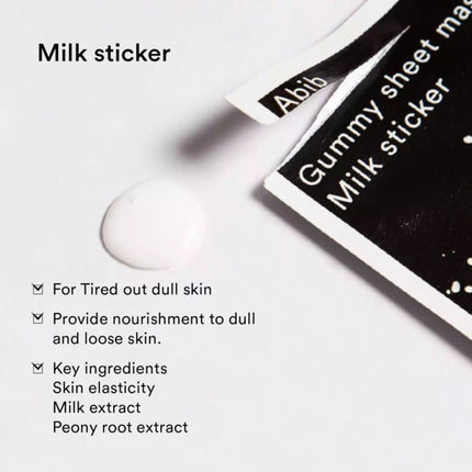 Abib | Gummy Sheet Mask Collagen Milk Sticker - 27 ml