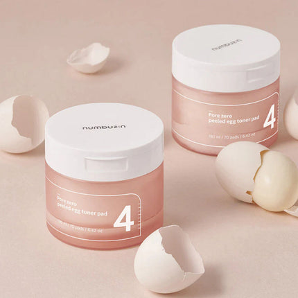 Numbuzin | No.4 Pore Zero Peeled Egg Toner Pad - 70 Pads - 190 ml