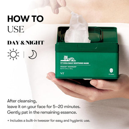 VT Cosmetics | Cica Daily Soothing Mask 30 pcs - 350 g