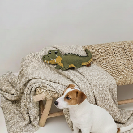 BUDDY. Hundespielzeug aus Leder "Krokodil"