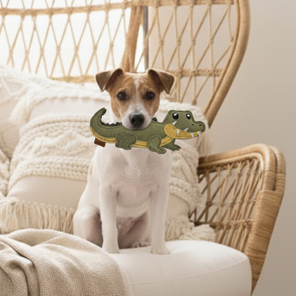 BUDDY. Hundespielzeug aus Leder "Krokodil"