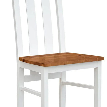 Bologna Elegante Massivholz Stuhl 10 | Farbe Weiß - Eiche
