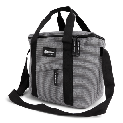 Kühltasche » Gefriertasche » isolierte Picknick Tasche in Cord Optik » Isoliertasche » Kleine Kühlbox mit Henkel und Schultergurt