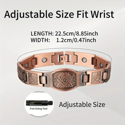 Kupferschmuck Herren Magnetarmband