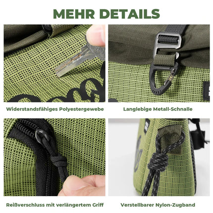 Lenkertasche für Flatrad und Brompton, Fahrrad Tasche Lenker 2,8-4,6 L
