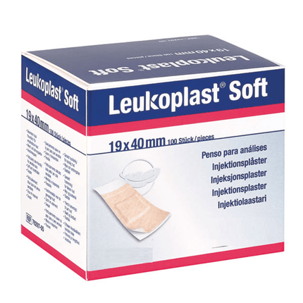 Leukoplast Injektionspflaster Soft Strips 19x40 mm, hautfreundlich | Packung (100 Pflaster)