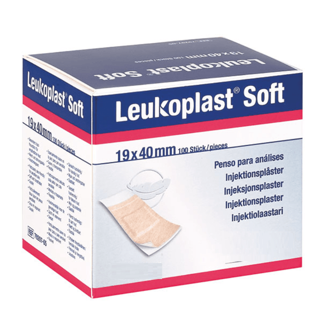 Leukoplast Injektionspflaster Soft Strips 19x40 mm, hautfreundlich | Packung (100 Pflaster)