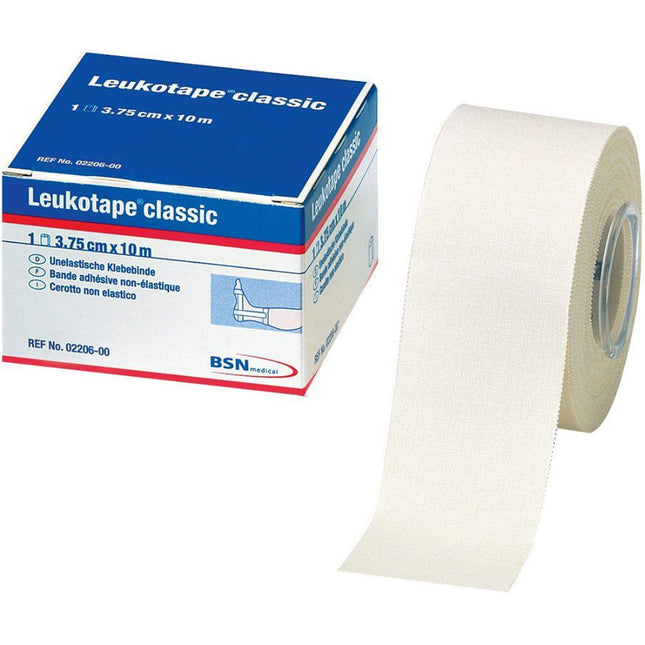 Leukotape Sport Tape Classic, 3,75 cm x 10 m, weiß für Sportverletzungen | 1 Rolle