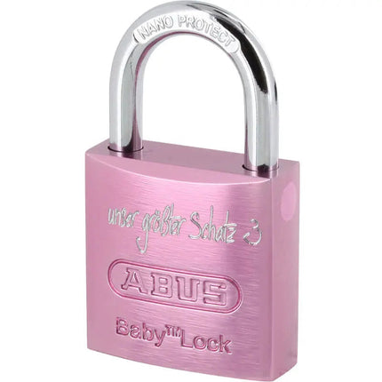 Baby Liebesschloss in Rosa mit Gravur