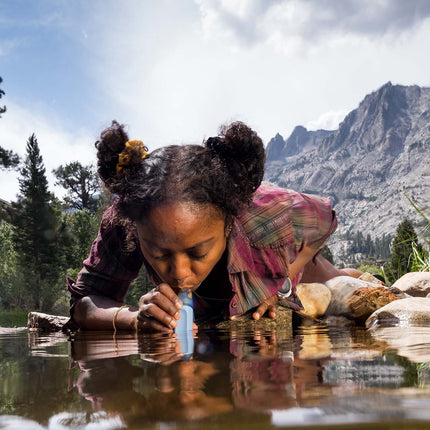 LifeStraw Peak Personal (blue) Extraleichter und PET-Flaschen kompatibler Wasserfilter von LifeStraw