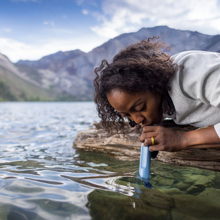 LifeStraw Peak Personal (blue) Extraleichter und PET-Flaschen kompatibler Wasserfilter von LifeStraw