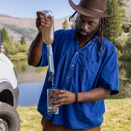 LifeStraw Peak Personal (blue) Extraleichter und PET-Flaschen kompatibler Wasserfilter von LifeStraw