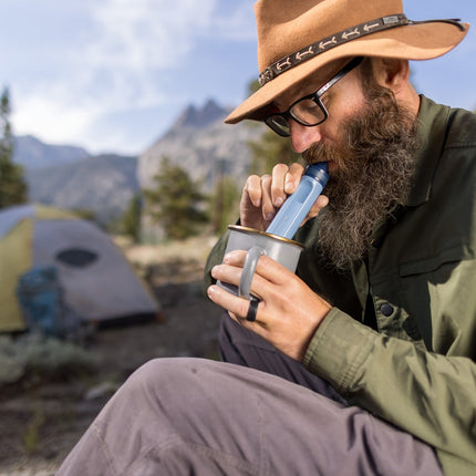 LifeStraw Peak Personal (blue) Extraleichter und PET-Flaschen kompatibler Wasserfilter von LifeStraw