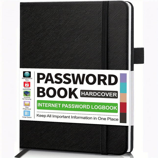 Logbuch, Passwortbuch mit Register A-Z Passwort Notizbuch A5