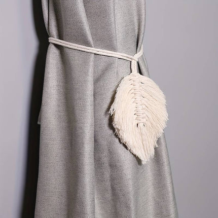 Raffhalter Vorhang Makramee in Blattform