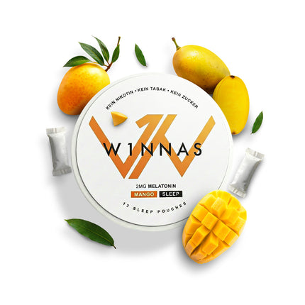 W1NNAS Sleep Pouches Mango, Dose mit 13 Pouches