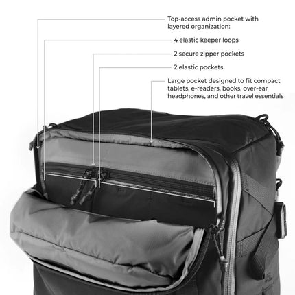 Matador GlobeRider45 Travel Backpack (black) - Handgepäckkonformer Rucksack für Weltreisen (45 liter) von Matador