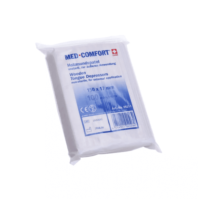 Med Comfort Holzmundspatel, 100 Stück | Packung (100 Stück)