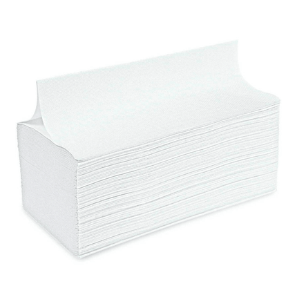 Meditrade Falthandtücher V-Falz 25x21cm 2-lagig, weiß | Karton (15 Packungen)