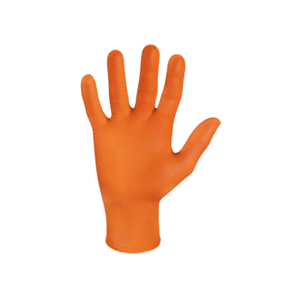 Meditrade StellarGrip, orange Einweghandschuh aus Nitril