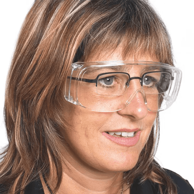 Mediware Schutzbrille, farblos aus Polycarbonat - 1 Stück | Packung (1 Stück)