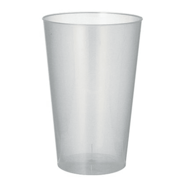 Starpak Mehrweg-Plastikbecher PP 0,4 l Ø 8,6 cm · 13 cm unzerbrechlich | Schrumpffolie (50 Stück)