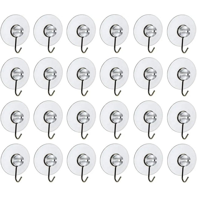 Saugnäpfe 24 Haken transparent für Fenster Lichterkette Saugnapf Saughaken Ø 4c