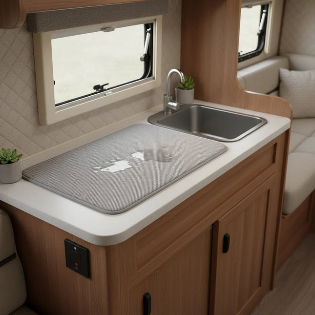 Microfaser Abtropfmatte "Koko" saugfähig für Camper