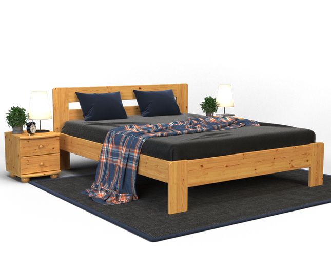 Markus Kieferbett aus Massivholz | 100% Bio Bett für gesundes Schlafen im Naturholz Design – Massivholz Bett 100% Bio