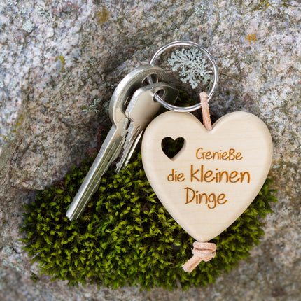 Thankgoods Herz - Schlüsselanhänger Geniesse die kleinen Dinge
