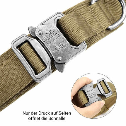 Taktisches Hundehalsband mit Griff und Reflektionsnähten