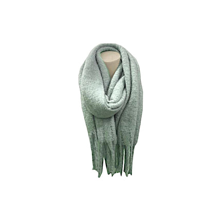 Winter Damen Schal » Winterschal Dread Style einfarbig » Fransenschal 180 x 50 cm » warmer Damenschal mit dicken Fransen » Hohes Volumen